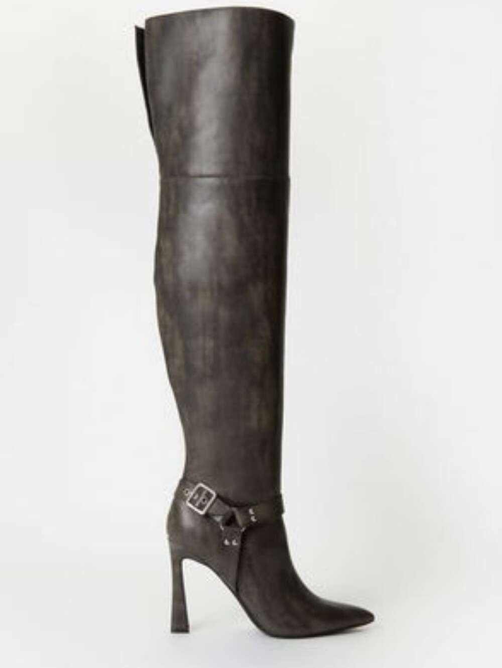 Shoe Dazzle Black Pointed Over-the-Knee Boots